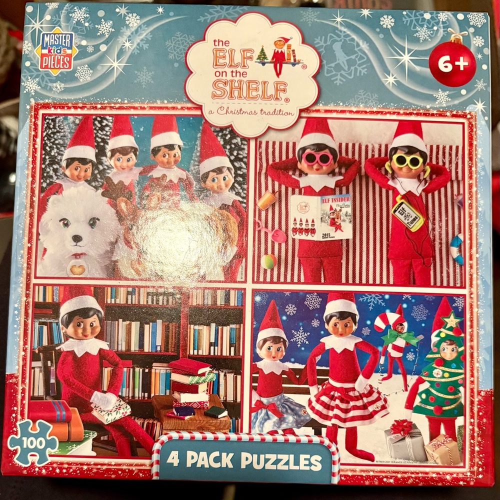 Elf on the Shelf‎ 4 Pack Puzzle Set